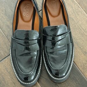 Franco Sarto Black Patent Loafers